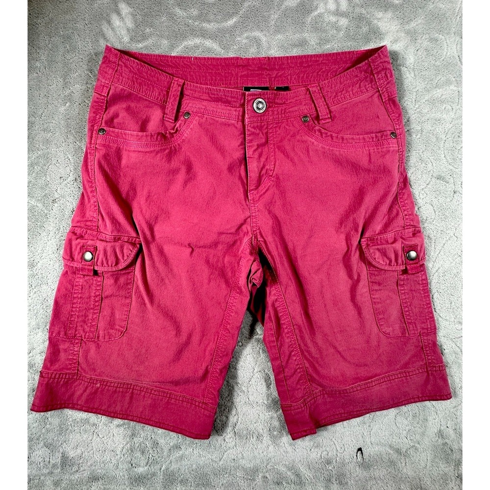 KUHL Splash 11" Cargo Shorts 10 Women Pink Red Hiking Gorpcore Bermuda Quick Dry